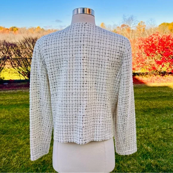 Banana Republic Factory BOUCLÉ MOTO IVORY PETITE JACKET - Picture 10 of 16